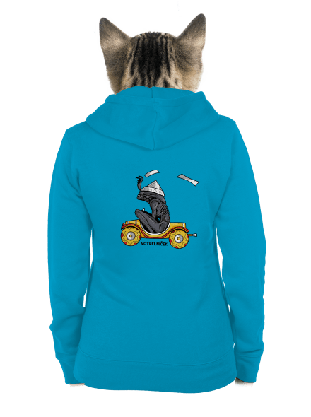 Votrelníček dámska mikina na zips Blue Atol