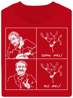 Cimrman: Copak jmelí unisex mikina bez kapucne Red
