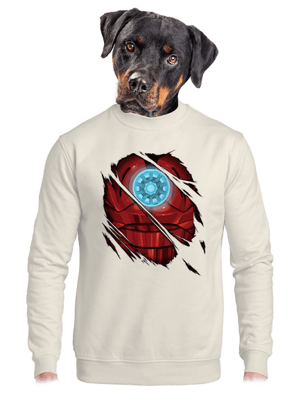 Ironman unisex mikina bez kapucne Off White