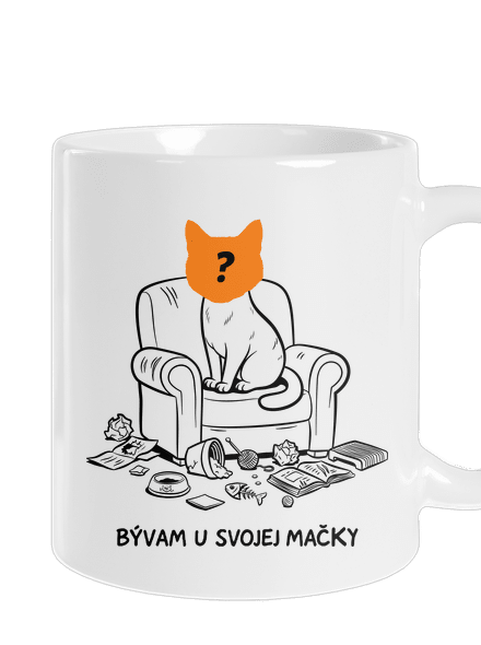 Bývam u svojej mačky klasický hrnček White