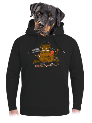 Hovädzie na hubách unisex mikina premium Dark Black