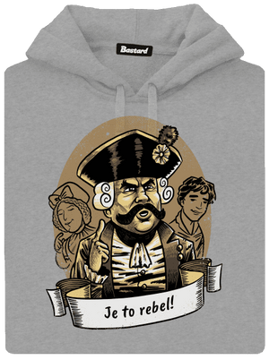 B14: S čerty nejsou žerty pánska mikina klokanka Light Melange