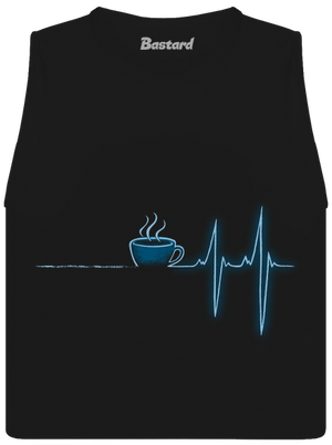 Coffee help dámske tielko voľné Black