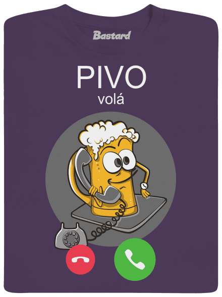 Pívo volá pánske tričko Urban Purple