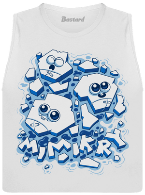 Ľadové mimikry dámske tielko voľné White