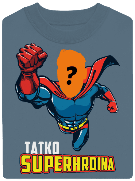 Tatko superhrdina unisex mikina bez kapucne Nordic Blue
