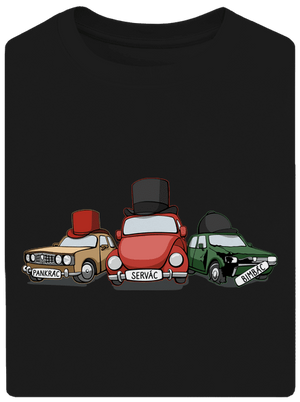 Traja veteráni unisex tričko oversized Black