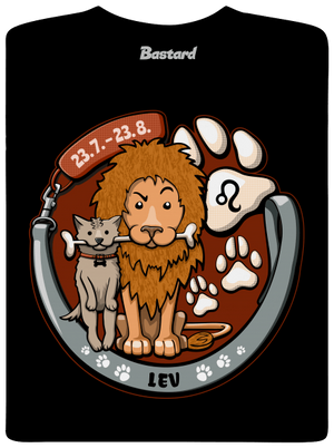 Psí horoskop: Lev pánske dlhý rukáv Black