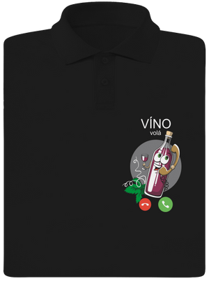 Červené víno volá pánska polokošeľa Black