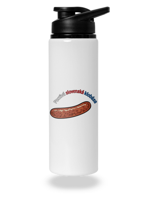 Poctivá buchta a klobása flaša na vodu White