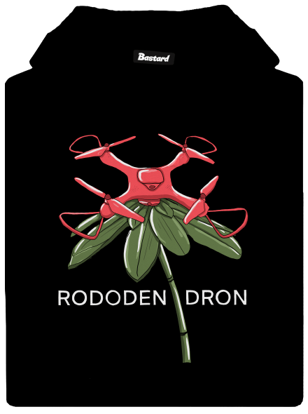 Rododendron pánska mikina klokanka Black