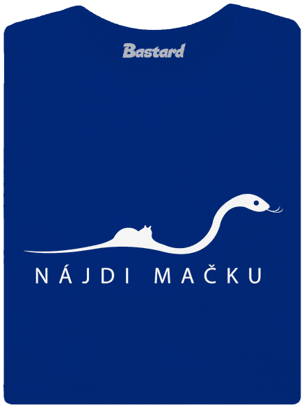 Nájdi mačku dámske tričko s lemom Royal Blue Mal