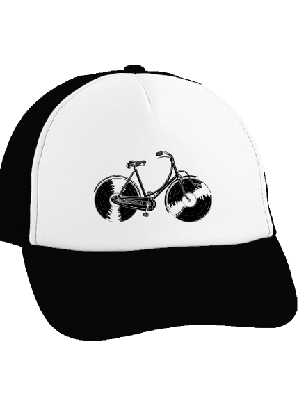 Gramofónový bicykel šiltovka truckerka Black cap