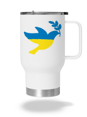 Ukrajina - Holubica obrys termohrnček White