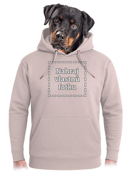 Vlastná potlač unisex mikina premium Rose Chalk