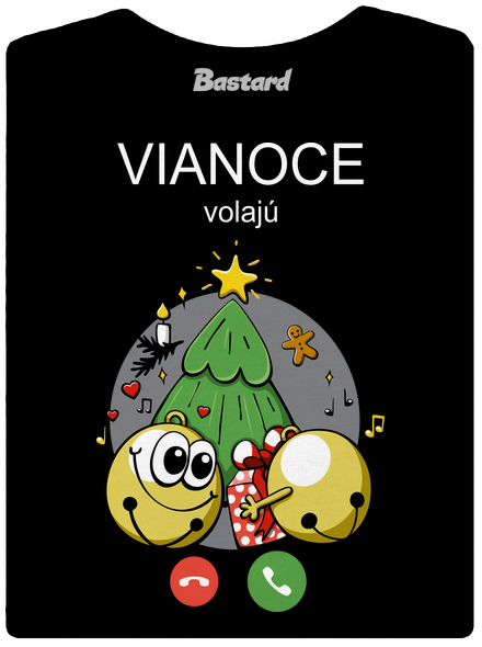 Vianoce volajú dámske tričko s lemom Black