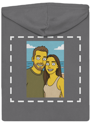 Simpsonovi z vlastnej fotky dámska mikina na zips Steel Gray