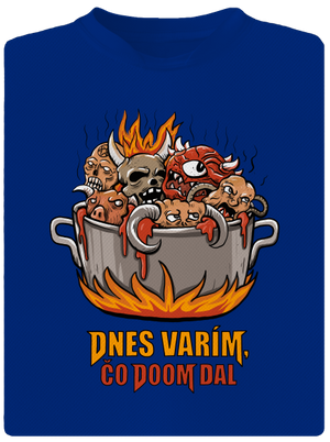 Čo Doom dal pánske športové tričko Royal Blue Mal