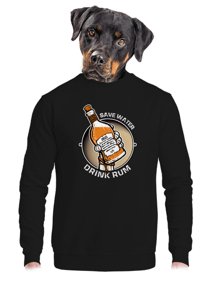Save water unisex mikina bez kapucne Black
