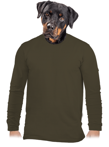 Bez potlače pánske dlhý rukáv Urban Khaki
