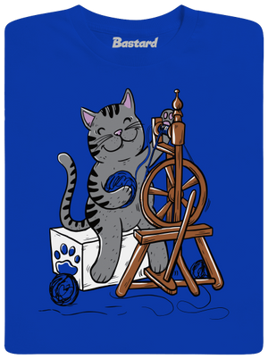 Mačka pradie pánske dlhý rukáv Royal Blue