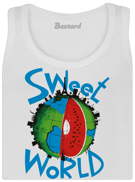 Sweet World dámske tielko klasické White