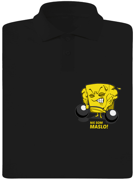 Nie som maslo pánska polokošeľa Black