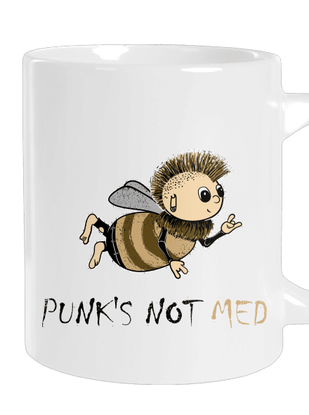 Punks Not Med veľký hrnček White