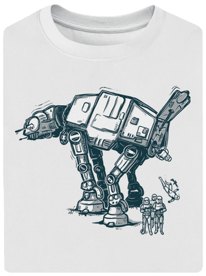 AT-AT unisex tričko oversized White