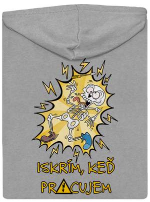 Iskrím pánska mikina na zips Light Melange