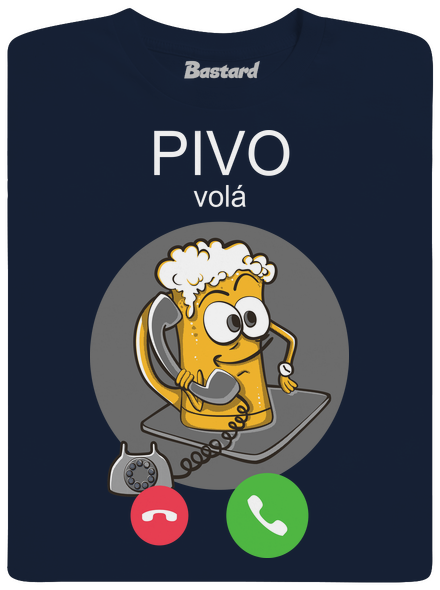 Pívo volá pánske tričko Navy