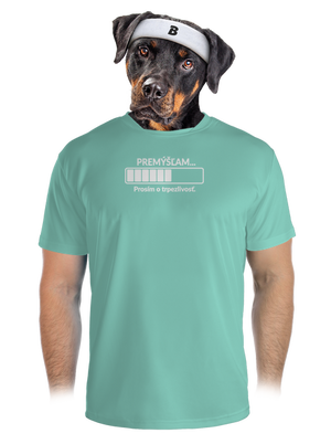 Premýšľam pánske športové tričko Mint Mal