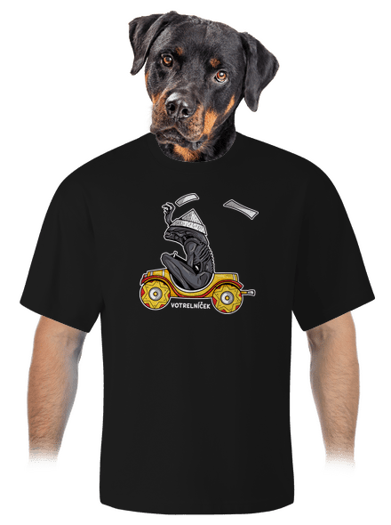 Votrelníček unisex tričko oversized Black