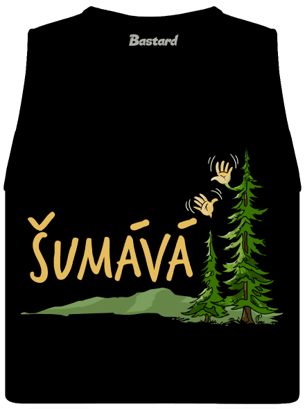 Šumává dámske tielko voľné Black