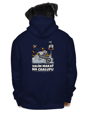 Valím na chalupu pánska mikina na zips Navy