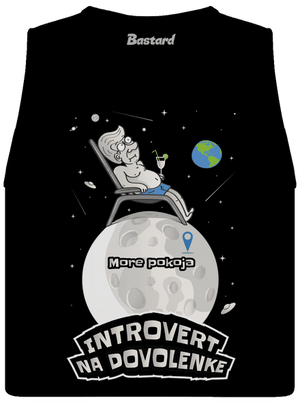 Introvert na dovolenke dámske tielko voľné Black