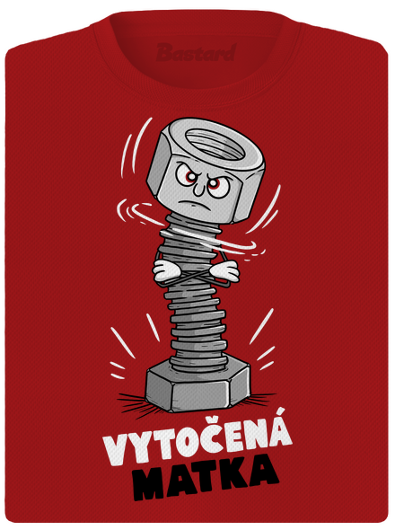 Vytočená matka dámske športové tričko Red Mal