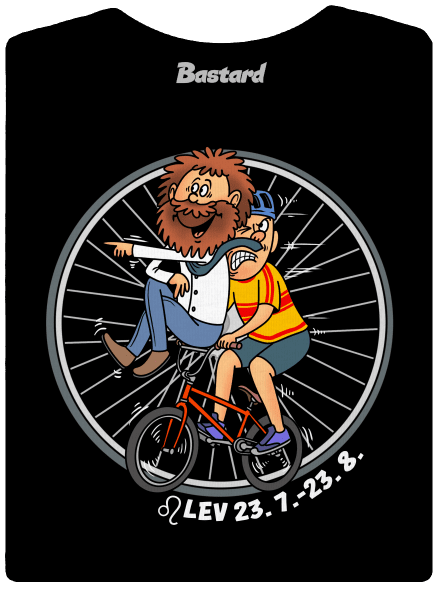 Cyklistický horoskop: Lev dámske tričko prémium Black