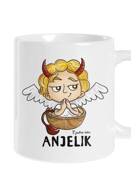 Anjelik klasický hrnček White