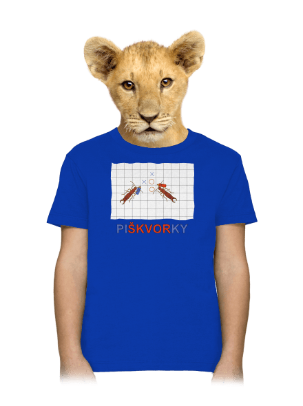 Škvorí piškvorky detské tričko Royal Blue