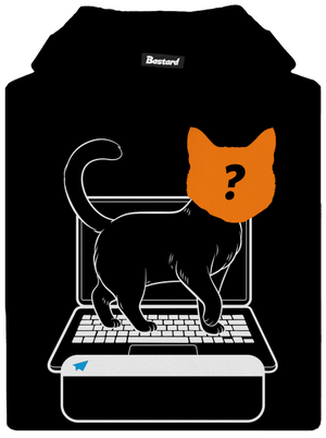 Mačka na klávesnici detská mikina klokanka Black