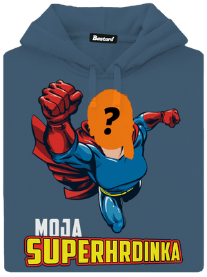 Moja superhrdinka dámska mikina klokanka Denim