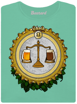 Pivný horoskop: Váha dámske tričko prémium Mint Mal