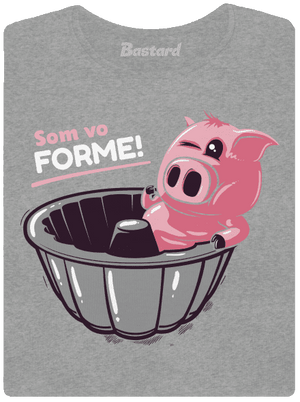 Vo forme dámske tričko Dark Gray Melange