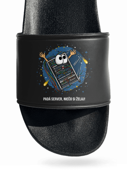 Padá server šľapky Black