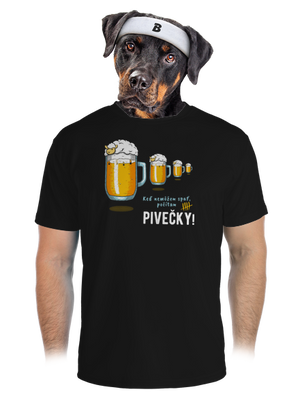 Pivečka pánske športové tričko Black