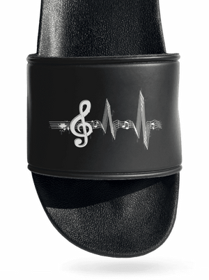 Žijem muzikou šľapky Black