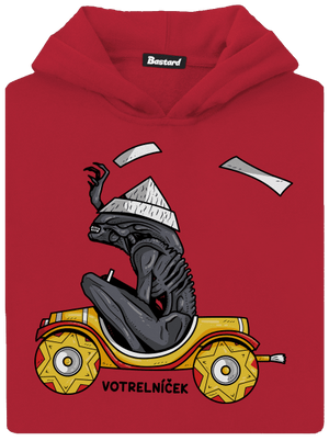 Votrelníček detská mikina klokanka Fire Red