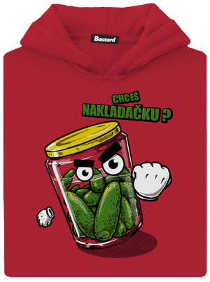 Nakladačka detská mikina klokanka Fire Red