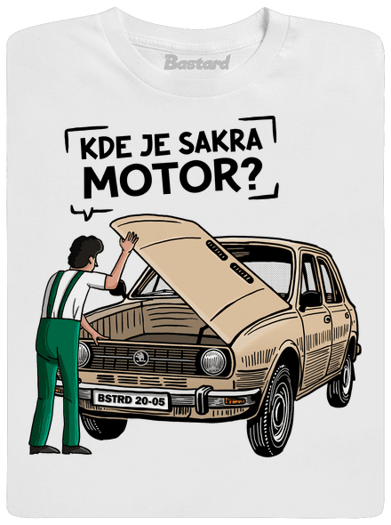 Kde je motor? detské tričko White